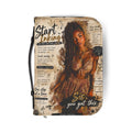 Printify Sis You Got This zippered Bible cover for women, inspirational Bible case with floral design and durable fabric.