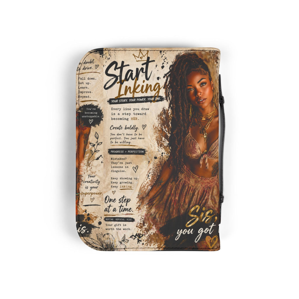 Printify Sis You Got This zippered Bible cover with inspirational design, durable case for women to protect and carry their Bible.