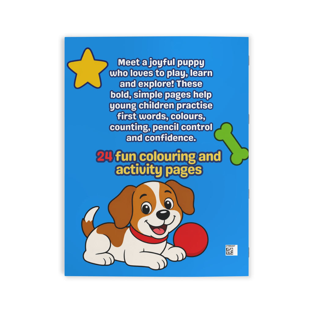Happy Dog Coloring Book for Kids (Ages 2-5) — 24 Fun Coloring & Activity Pages