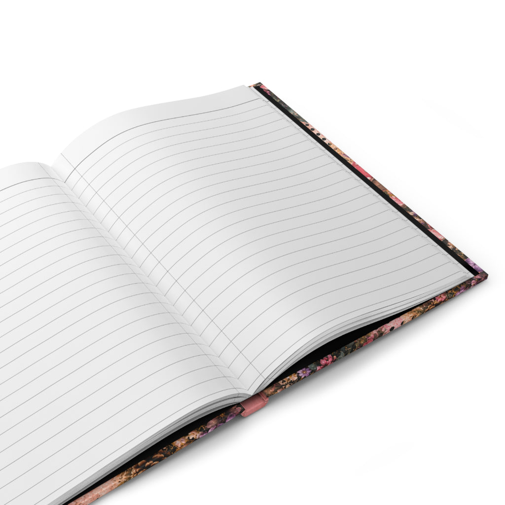 Hardcover Journal – 'Notes, Dreams & Adventures' Vintage Girl Floral Notebook