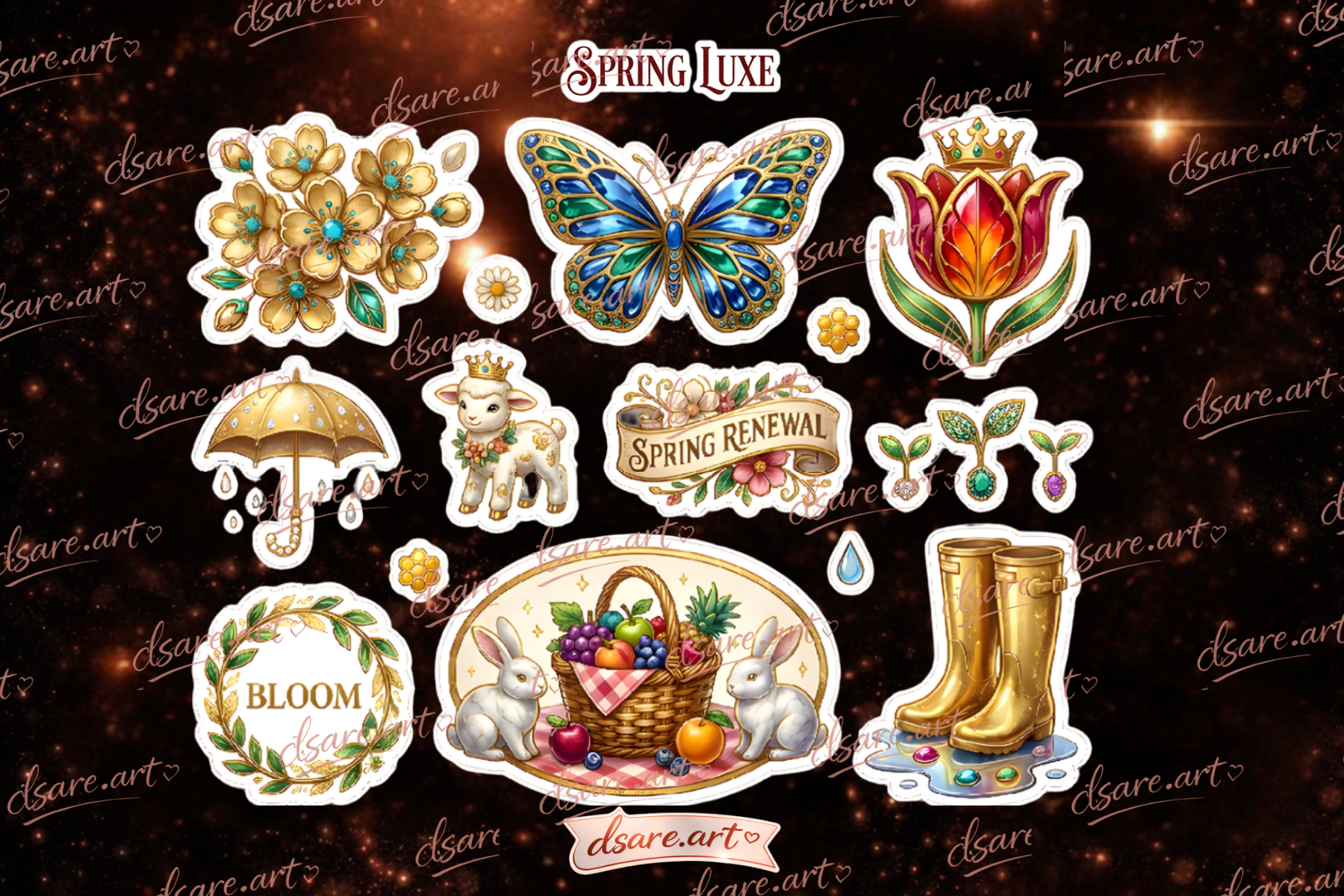 Spring Luxe Sticker Set 1
