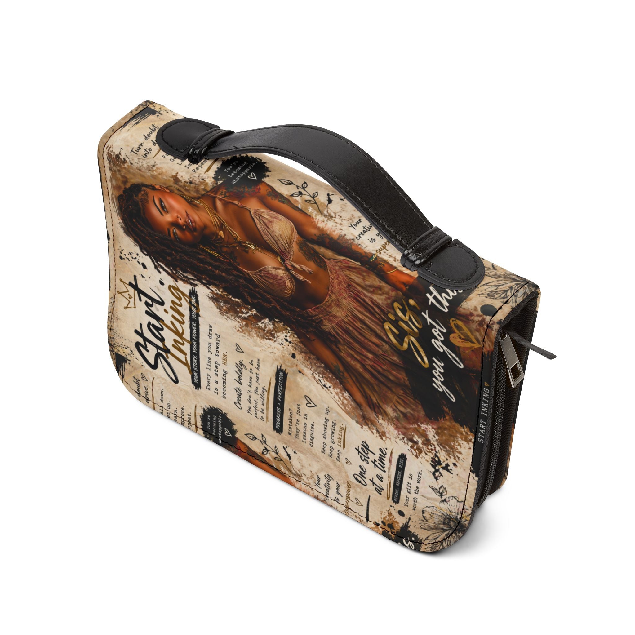Printify Sis You Got This zippered Bible cover for women, inspirational Bible case with stylish design and secure zipper closure.