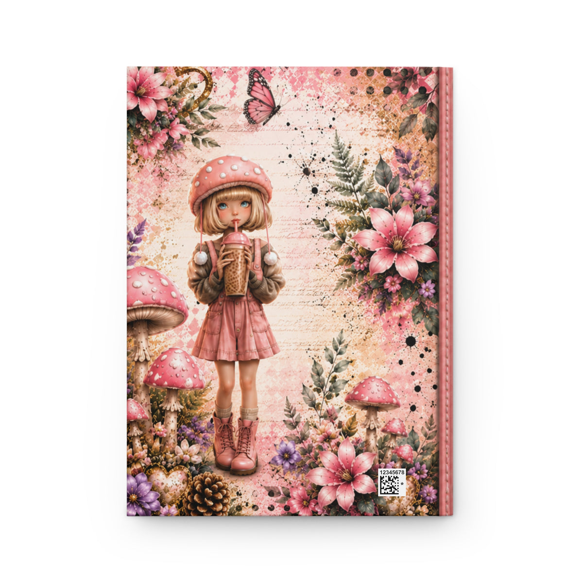 Hardcover Journal – 'Notes, Dreams & Adventures' Vintage Girl Floral Notebook