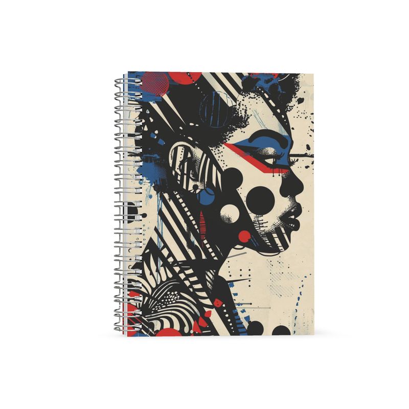 Abstract Girl Spiral Note Books