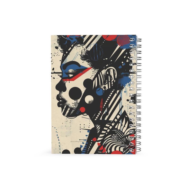Abstract Girl Spiral Note Books
