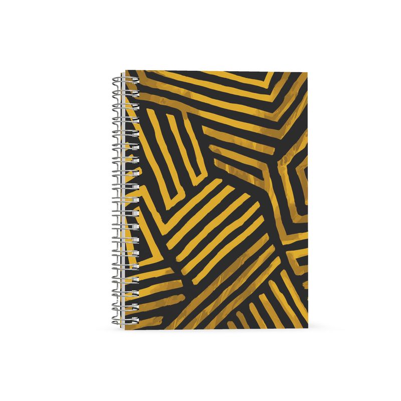 Black and Gold Spiral Note Books