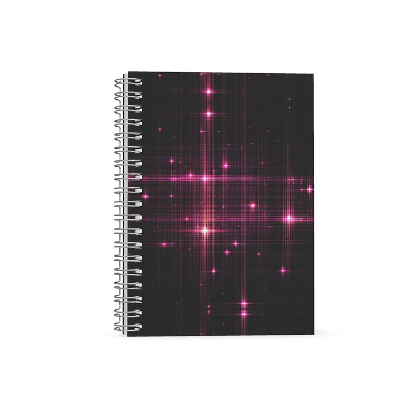 Black and Pink Sparkles Spiral Note Books