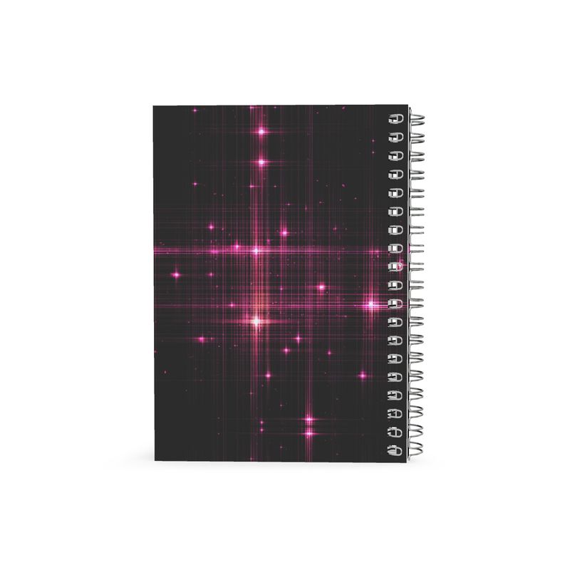 Black and Pink Sparkles Spiral Note Books