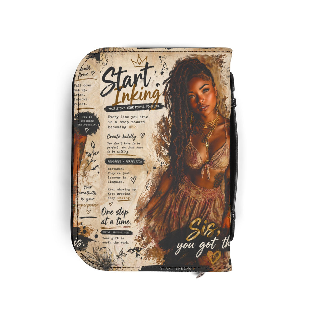 Printify Sis You Got This zippered Bible cover for women, featuring inspirational design and durable accessory for Bible protection.