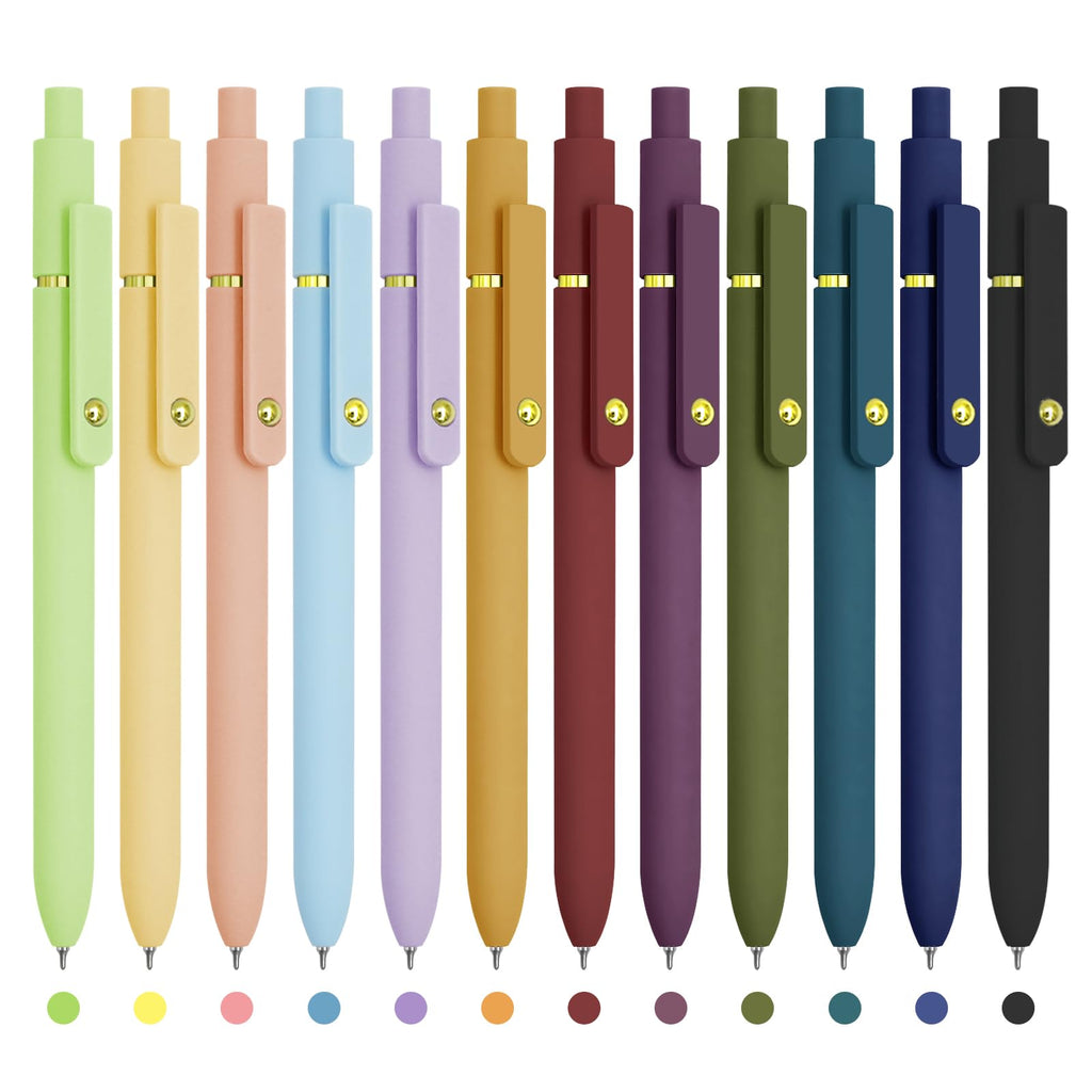 6 Pcs Fine Point Smooth Writing Gel Pens, 0.5mm Colored Ink for Journaling
