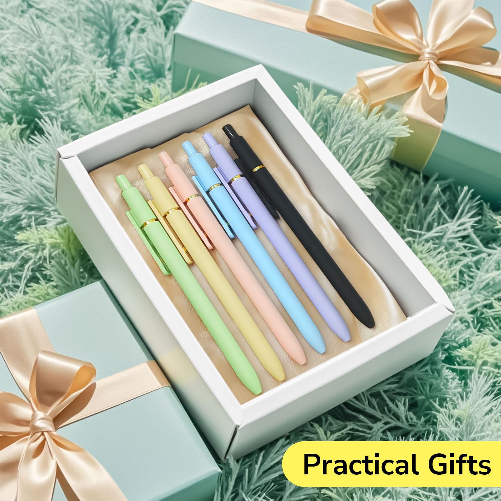 6 Pcs Fine Point Smooth Writing Gel Pens, 0.5mm Colored Ink for Journaling