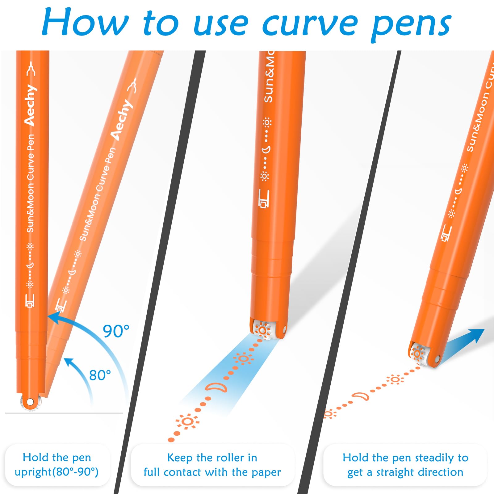 Colored Curve Pens, Dual Tip Pens Fine Lines, Journaling Supplies