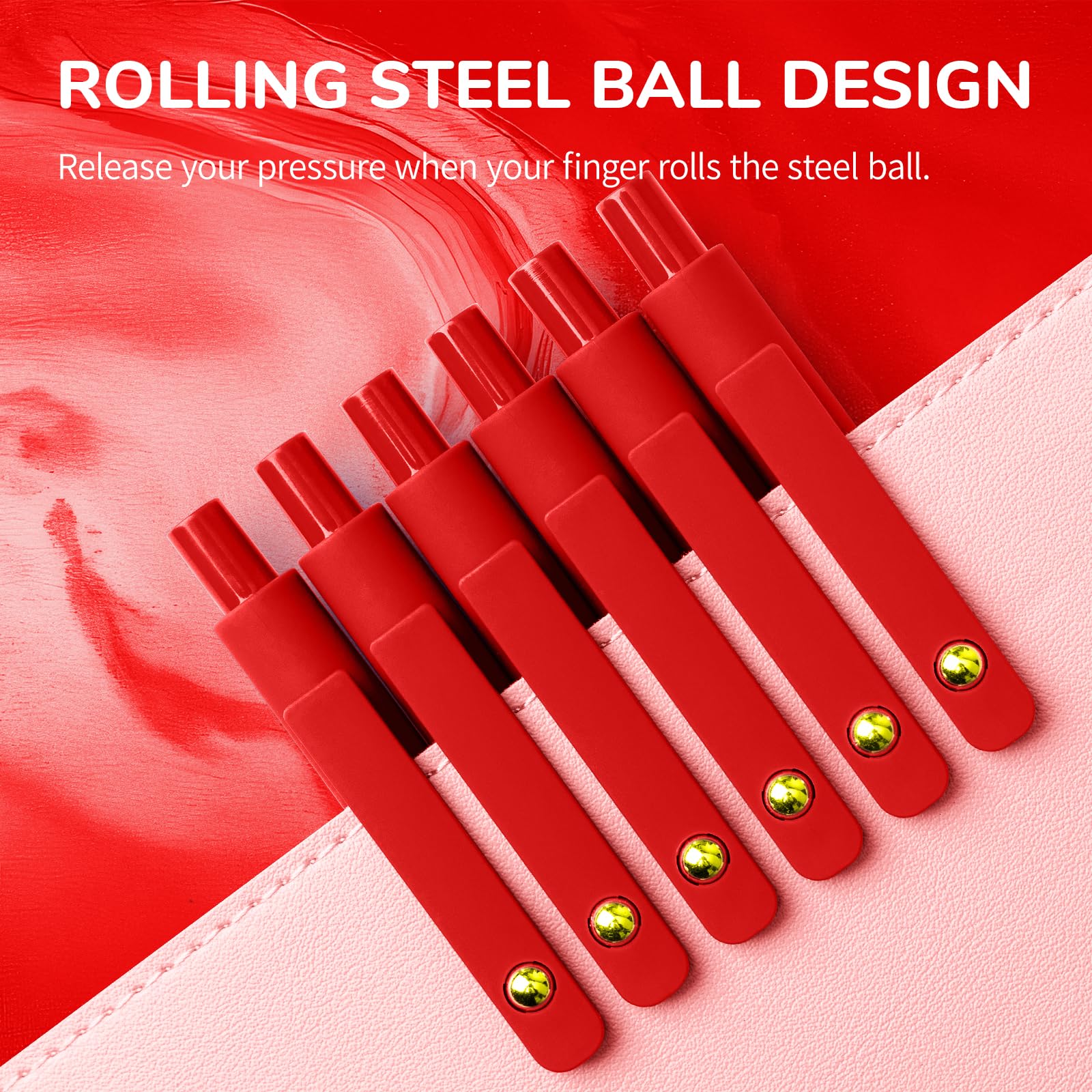 6 Pcs Fine Point Smooth Writing Gel Pens, 0.5mm Colored Ink for Journaling