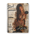 A5 spiral notebook with softcover featuring "Sis, You Got This" inspirational message and colorful design by Printify.