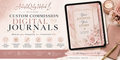 Custom digital journal from Artistiqely Noted T/A D'Sare Ltd, featuring a sleek cover and digital pages for note-taking and planning.