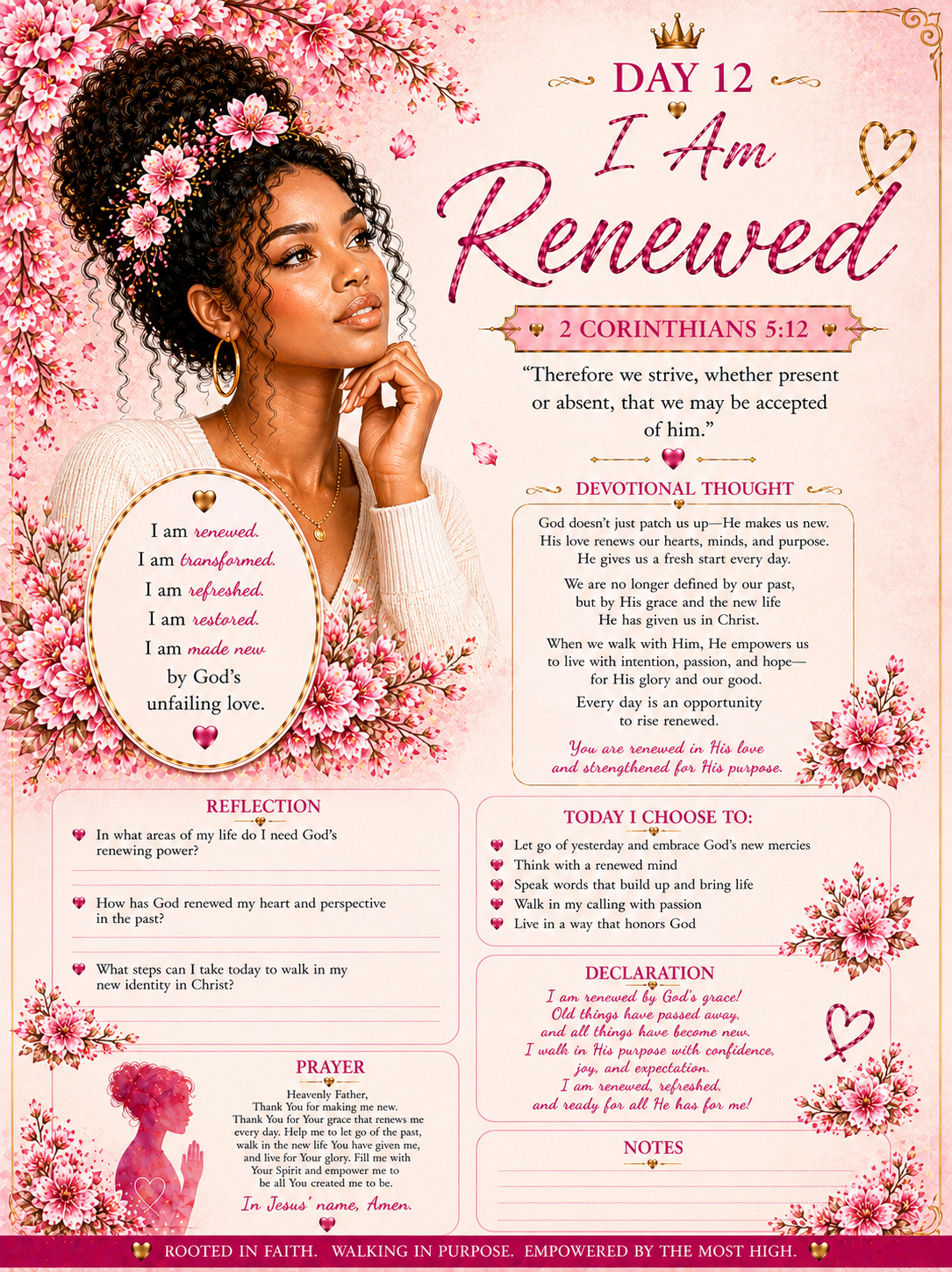 Digital download of Faith Over Fear Devotional Journal by Artistiqely Noted by D'Sare, featuring inspirational cover design.