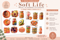 Limited edition digital sticker set featuring 150 soft life meal prep designs by Artistiqely Noted by D'Sare.
