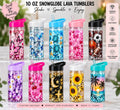 10 oz snow-globe lava tumbler with random custom designs