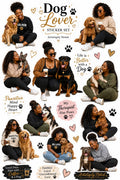 Black Women and Dogs Dog Lover sticker sheet design