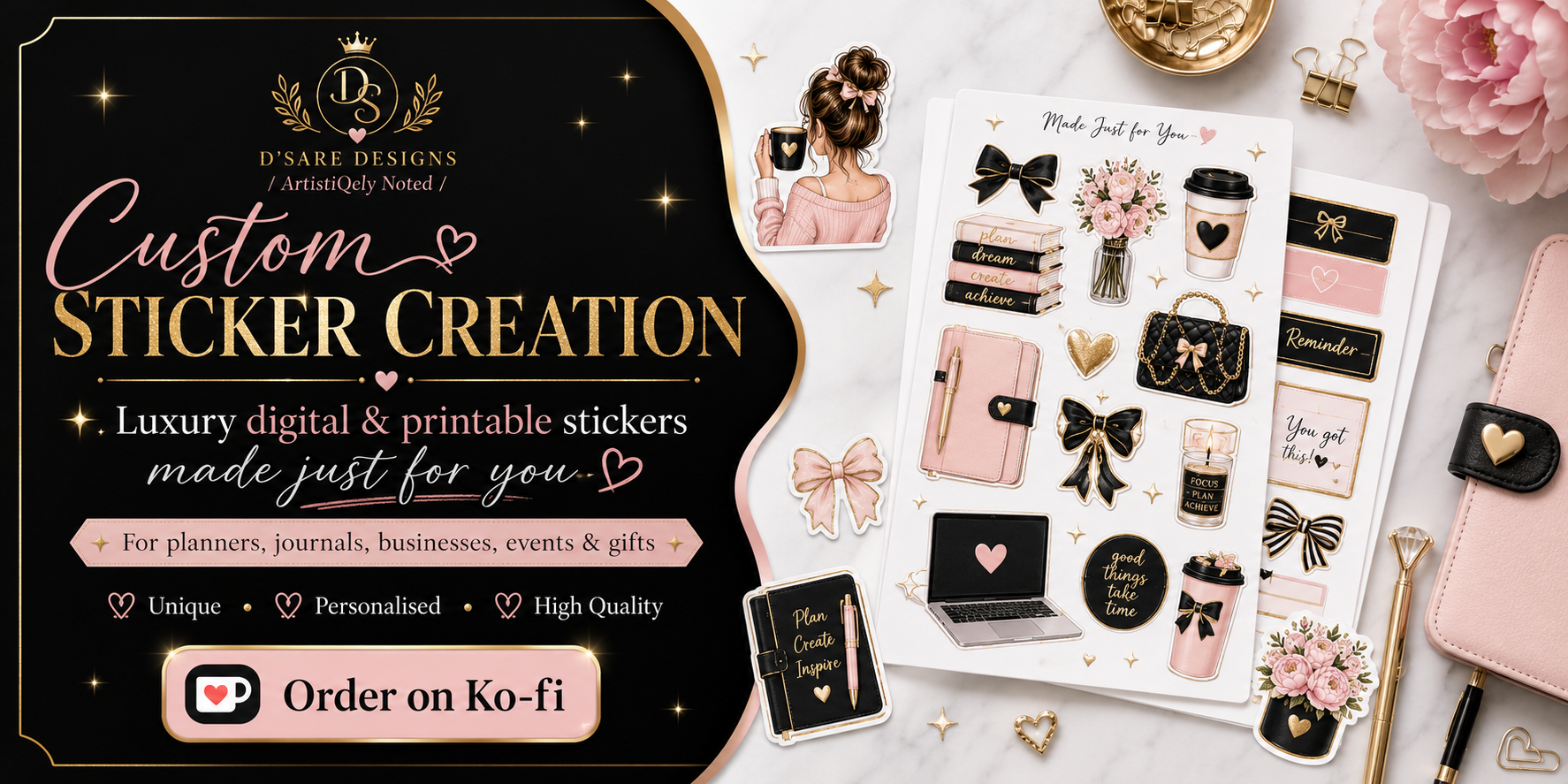 Custom sticker design from Artistiqely Noted T/A D'Sare Ltd featuring vibrant, eye-catching artwork on a round sticker.