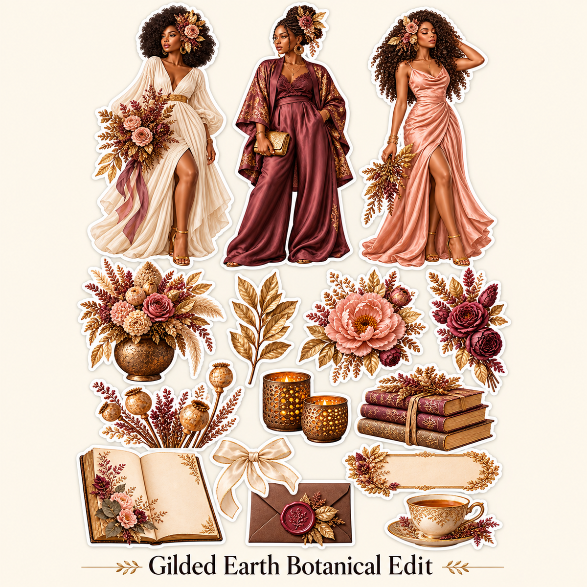Gilded Earth Botanical Edit design preview