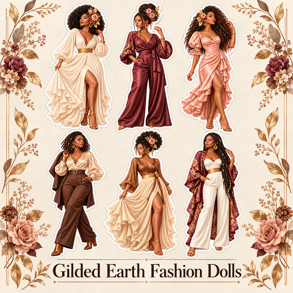 Gilded Earth Fashion Dolls design preview