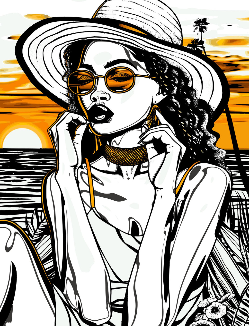 Adults Love Coloring Too :Summer Dream Coloring Book MelanatedMe by D'Sare