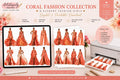 Coral Huelistic Fashion woman sticker from Artistiqely Noted D'Sare Ltd, featuring printable planner stickers with digital dolls for Goodnotes.