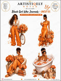 Black Girl Who Journals Sticker Set
