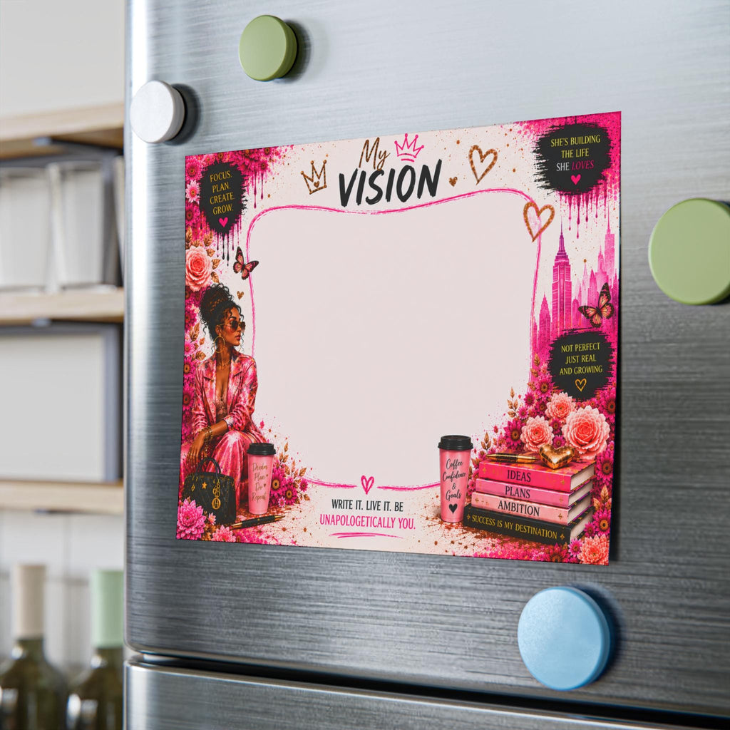 Chic Woman in Pink Border Landscape Post-it Note Pads | Floral Citynote Stationery