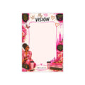 Chic Woman in Pink Border Post-it Note Pads | Floral Citynote Stationery