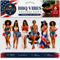 Memorial Day BBQ Black Girl Stickers, Summer Cookout Planner Journal Sheet