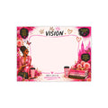 Chic Woman in Pink Border Landscape Post-it Note Pads | Floral Citynote Stationery