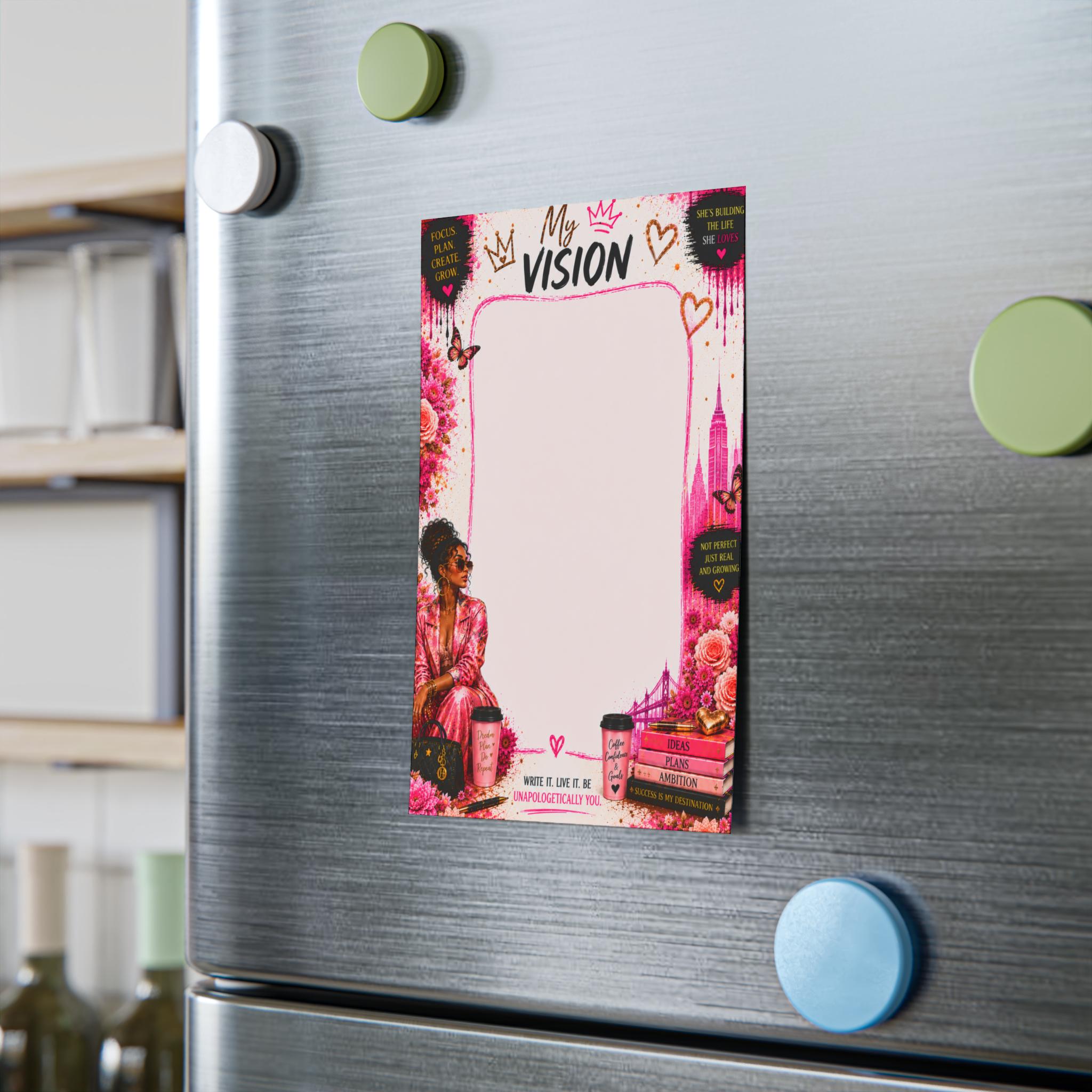 Chic Woman in Pink Border Post-it Note Pads | Floral Citynote Stationery
