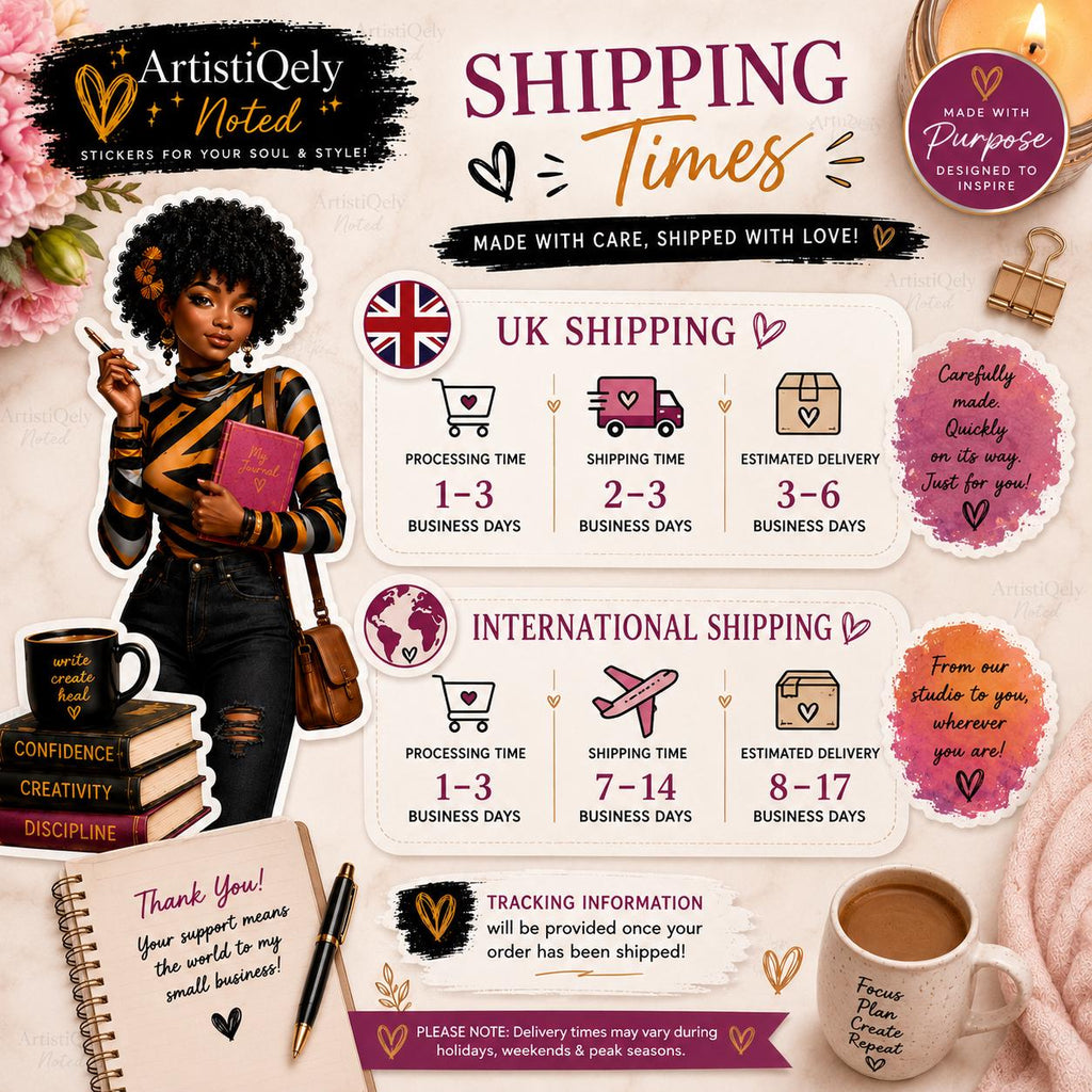 Black Girl Journaling Doll Stickers | African American Vinyl Planner Art