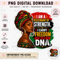 Juneteenth Black Woman Green Red Headwrap PNG Digital Download