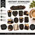Black and Good Vibes Sticker Bundle | PNG Digital Download | Self-Care & Positive Affirmation