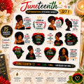 Juneteenth Sticker Sheet, Black Girl Magic Affirmations Decals, Waterproof Vinyl Laptop Tumbler Stickers