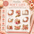 Peach Serenity Self-Care Vinyl| Cozy Wellness Planner Stickers | Soft Life Journal Decals | Spa & Relaxation Stickers
