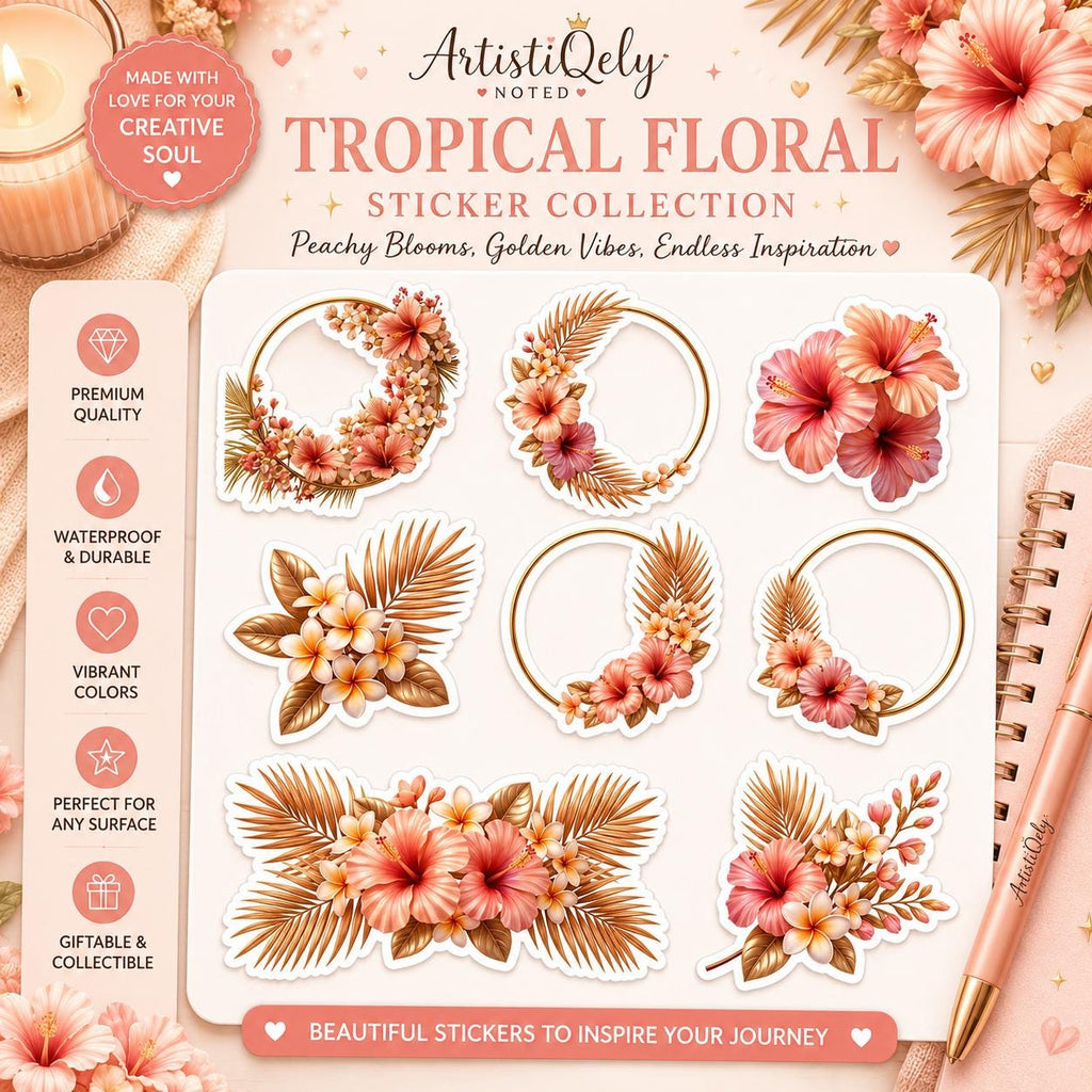 Peach Serenity Self-Care Vinyl| Cozy Wellness Planner Stickers | Soft Life Journal Decals | Spa & Relaxation Stickers