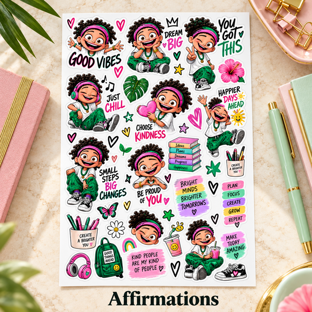 Joyful Vibes — Affirmations design identification