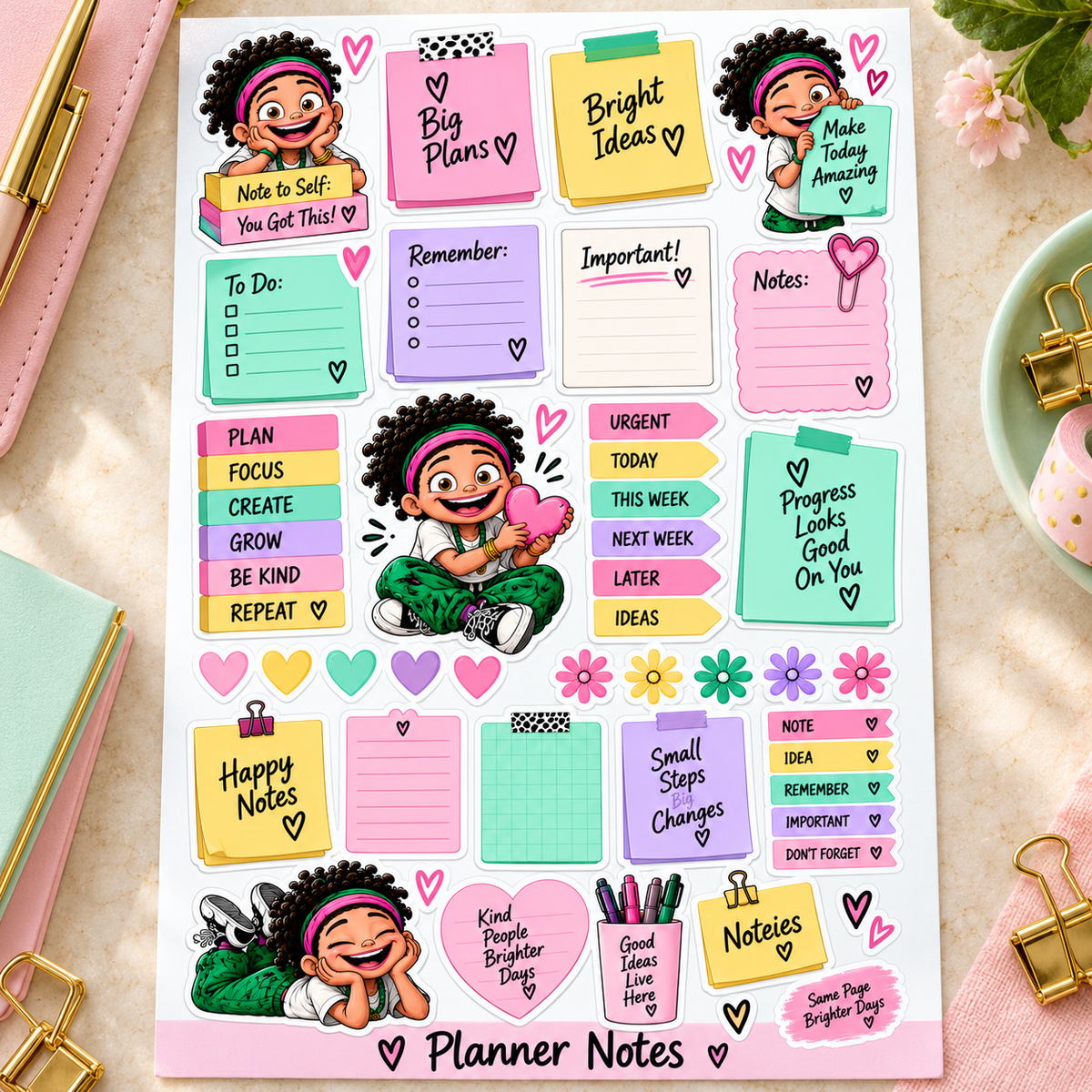 Joyful Vibes — Planner Notes design identification