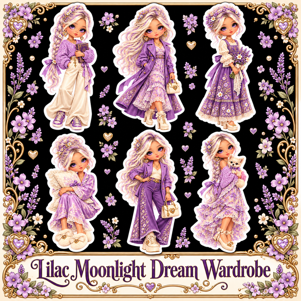 Lilac Moonlight Dream Wardrobe design preview