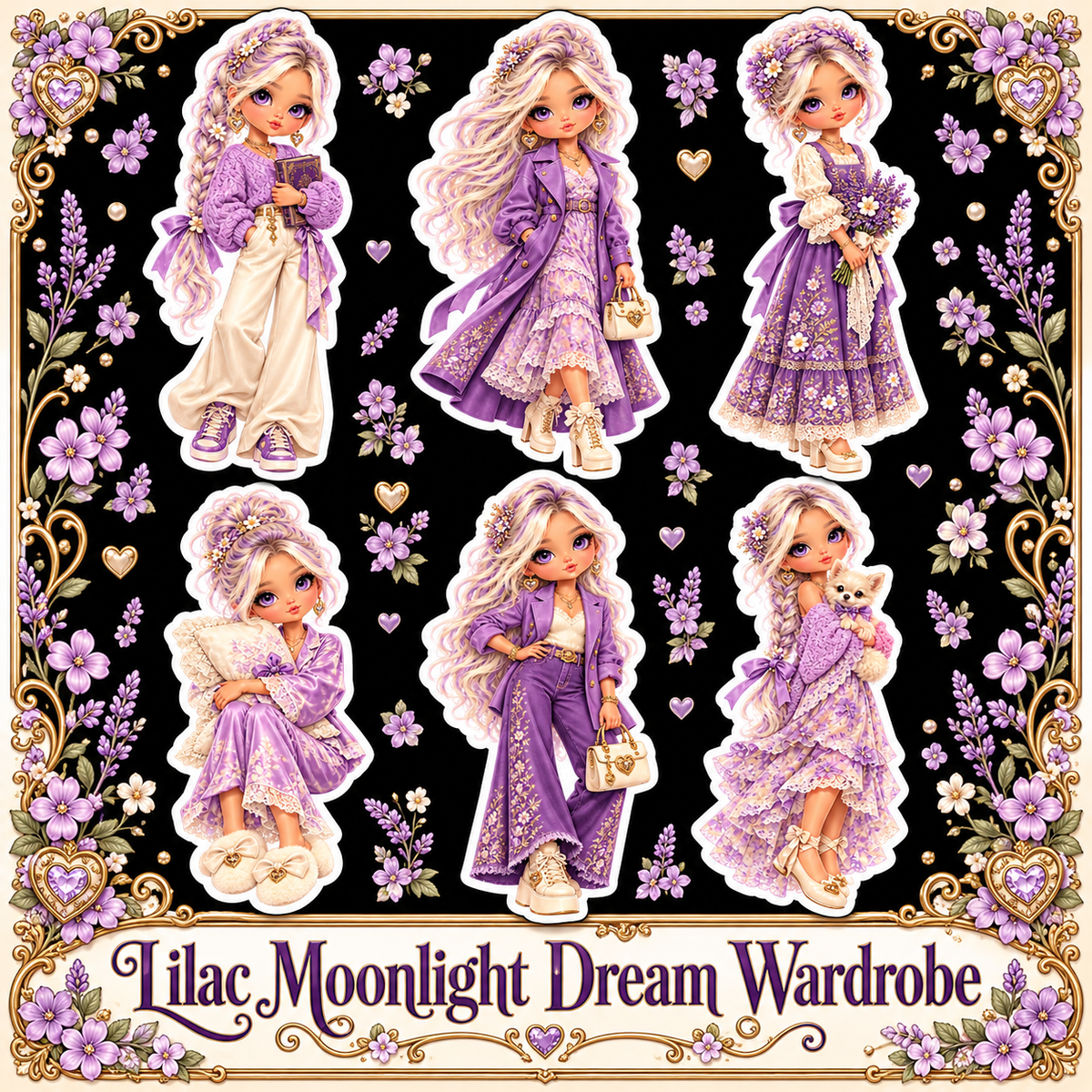 Lilac Moonlight Dream Wardrobe design preview