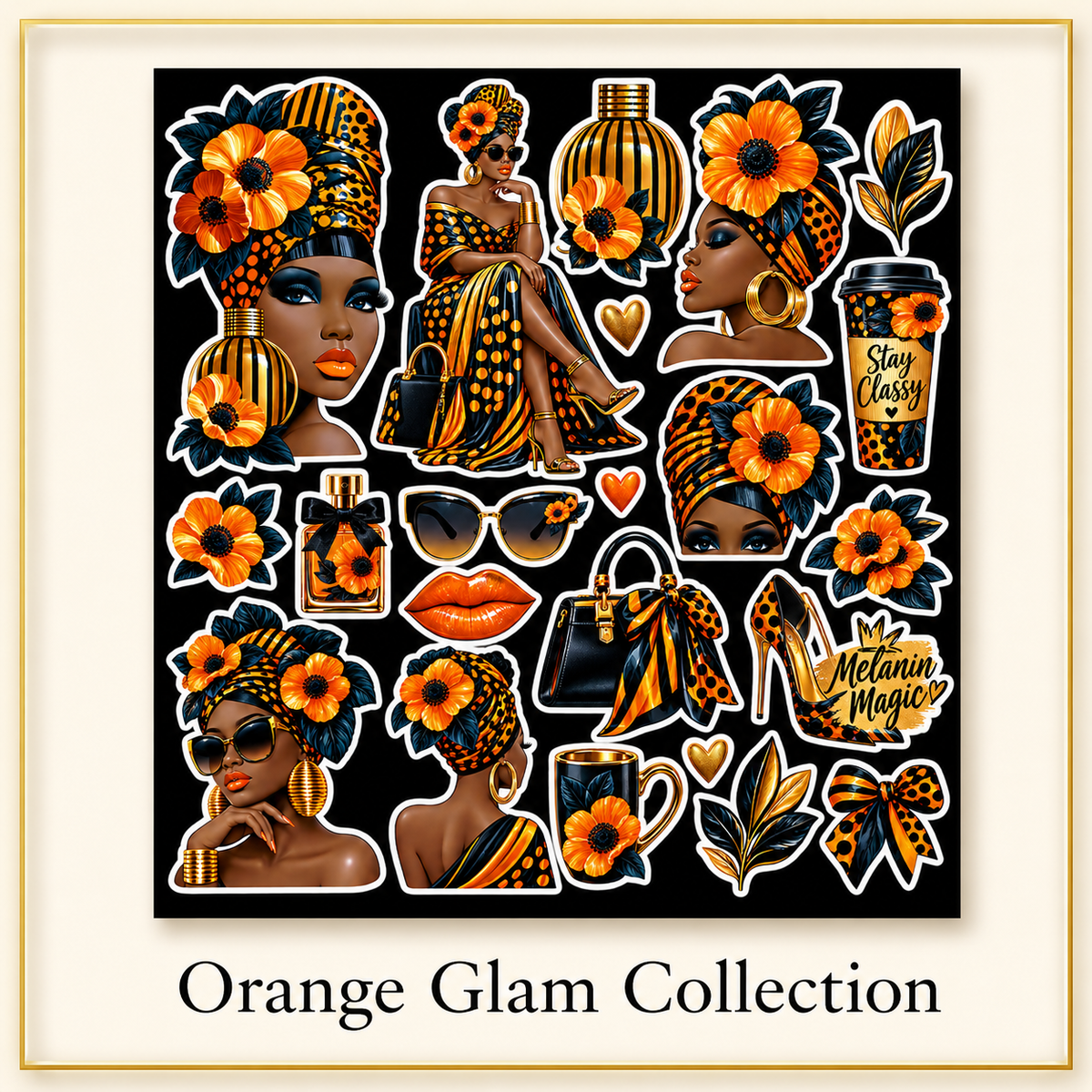 Orange Glam Collection design identification image