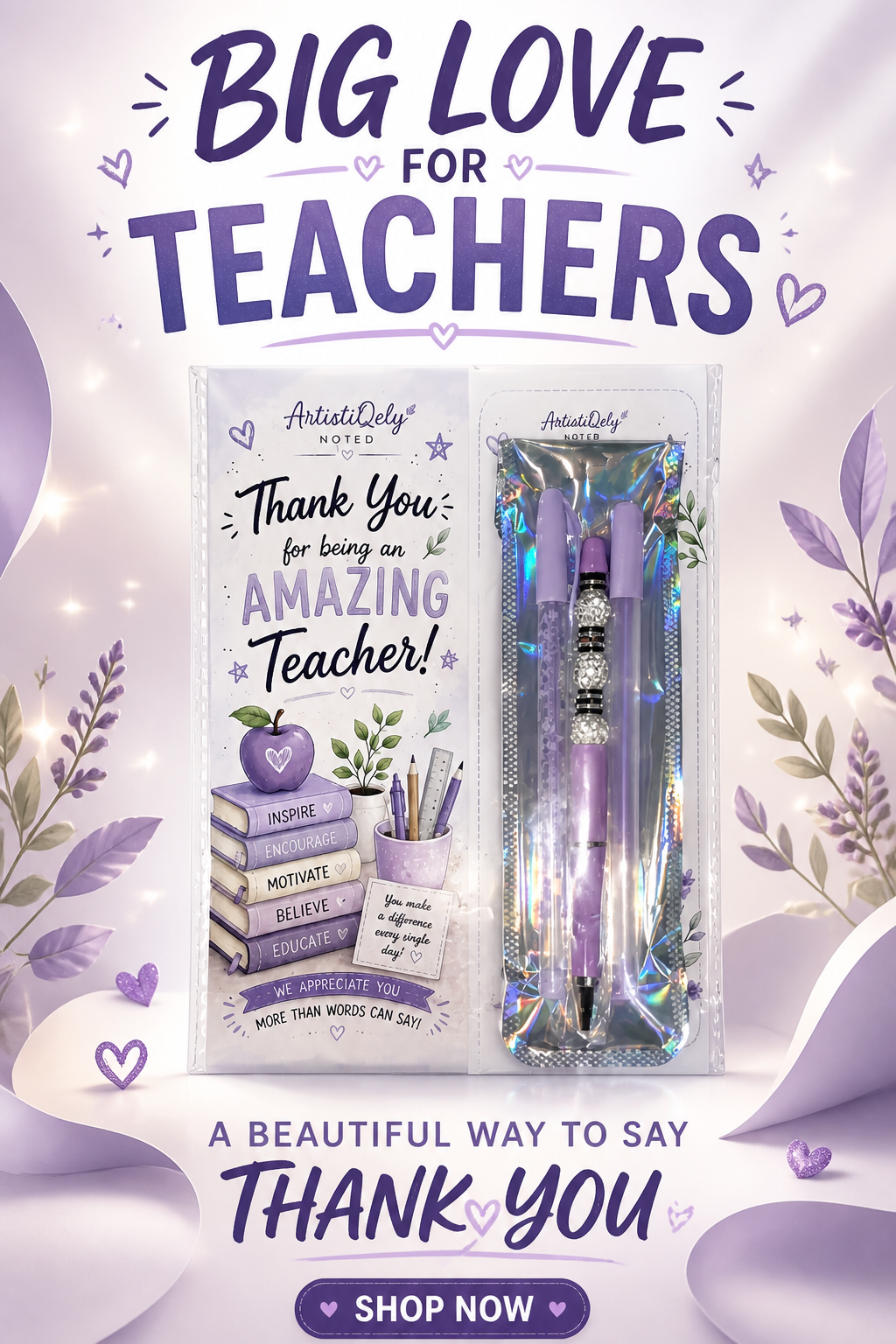 Teacher Appreciation Pen & Bookmark Gift Set