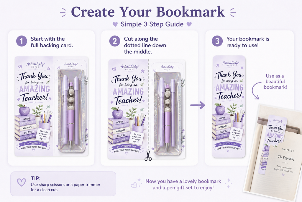 Teacher Appreciation Pen & Bookmark Gift Set