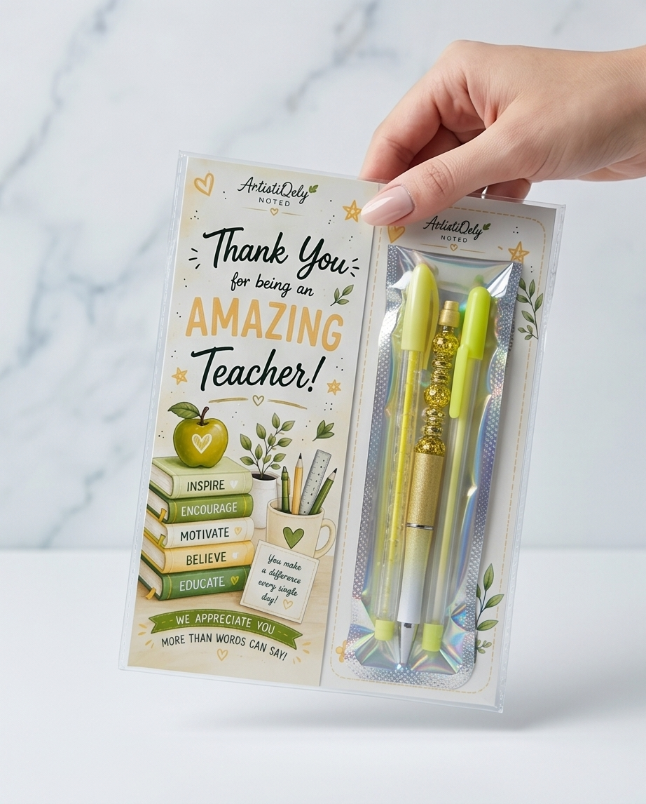 Teacher Appreciation Pen & Bookmark Gift Set