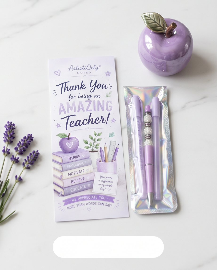 Teacher Appreciation Pen & Bookmark Gift Set