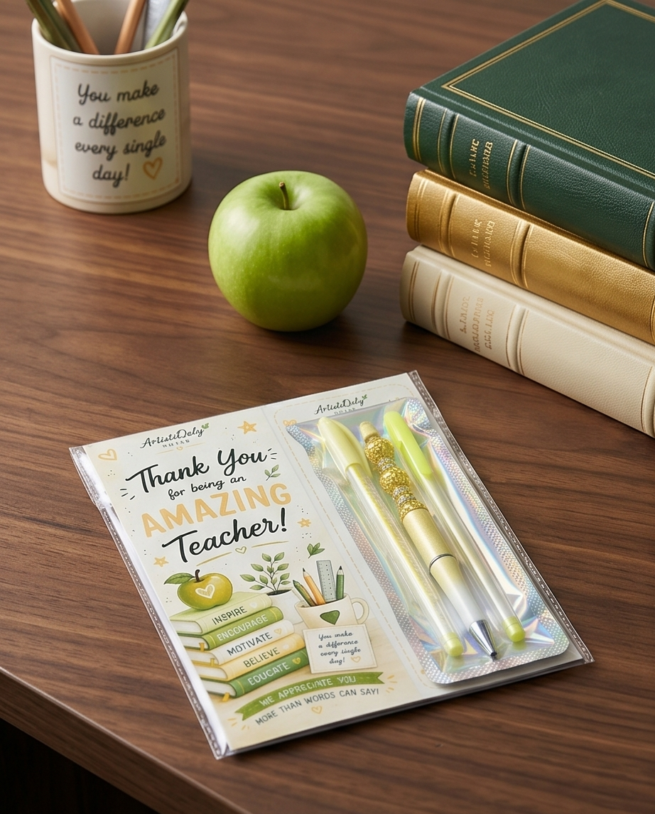 Teacher Appreciation Pen & Bookmark Gift Set